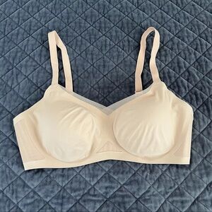 Honeylove Bra V Neck Women 1X 40 C/D Nude Beige Pullover Lined Bralette Sand N